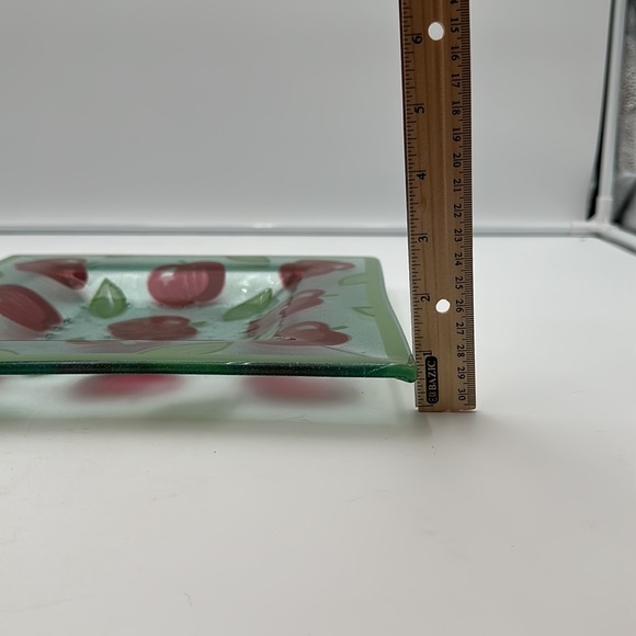 Vintage Blown Glass Red Apple Dish- - Picture 16 of 16